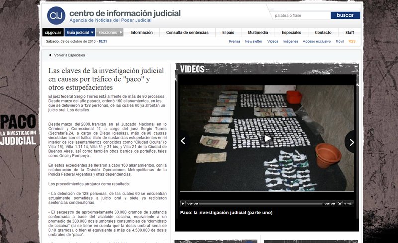 Paco: las claves de la investigacin judicial, en otro especial del CIJ