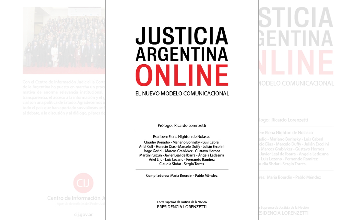 El CIJ presenta su publicacin Justicia Argentina Online. El nuevo modelo comunicacional